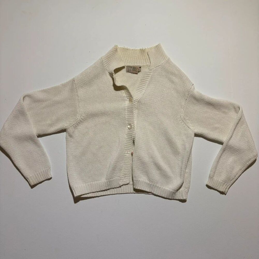 Vintage cream J Crew Outiftters women's cotton cardigan